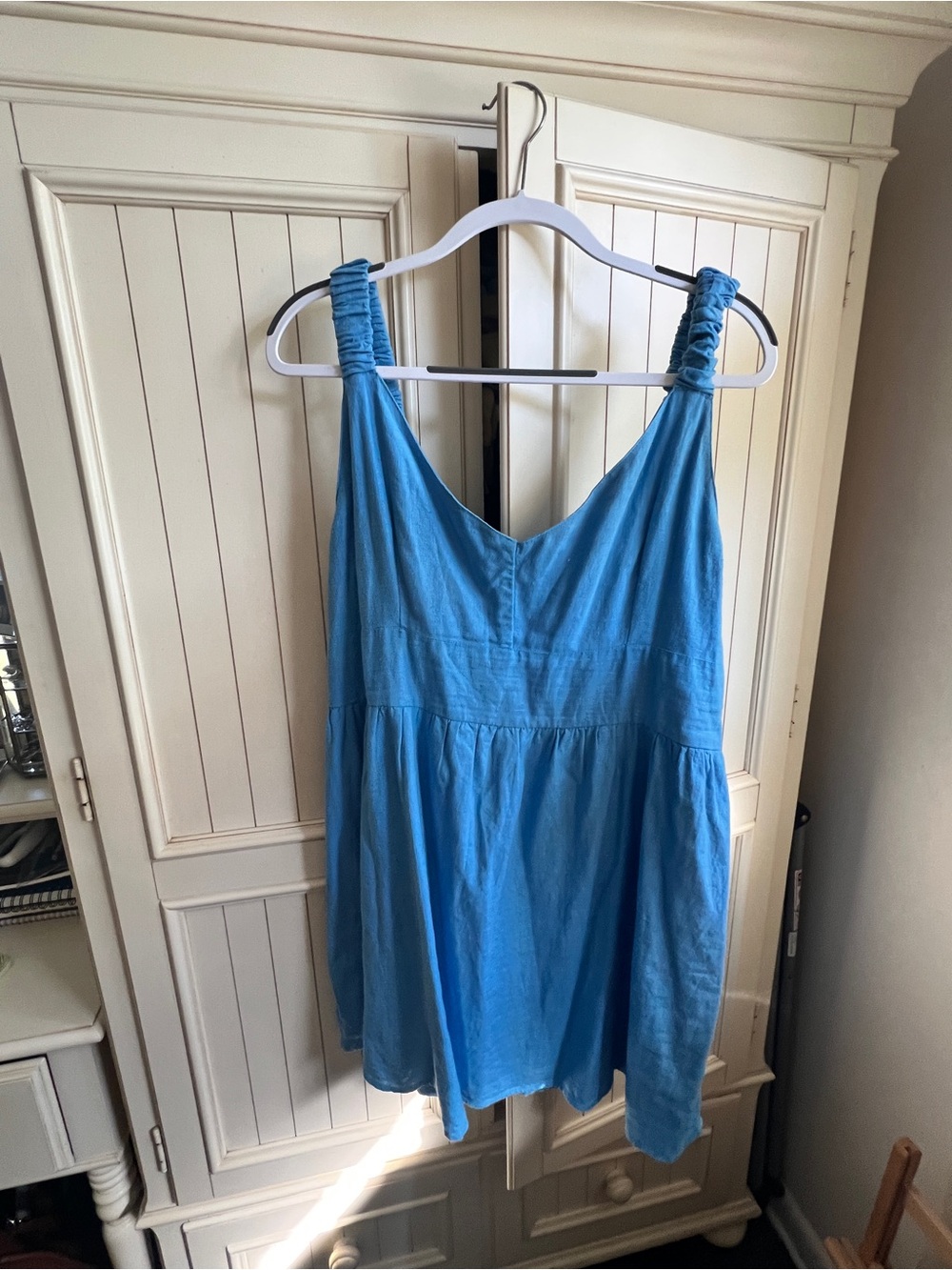 Abercrombie & Fitch Light Blue Sleeveless V-Neck Tank Dress
